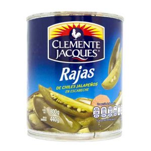 Chiles Jalapeños Rajas  800g - Clemente Jacques
