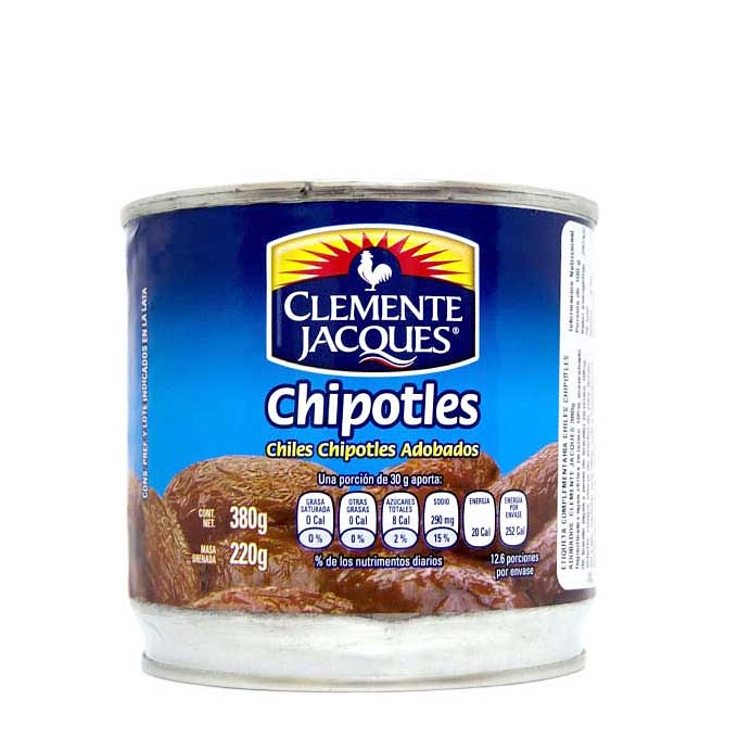 Chiles Chipotles Adobados 380g Clemente Jacques