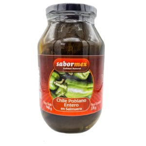Chiles Poblanos Enteros 940g Sabormex