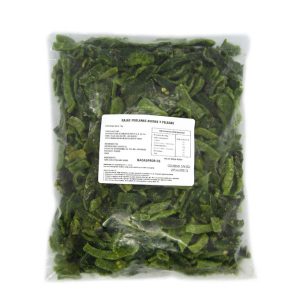 Rajas Poblanas asadas y peladas