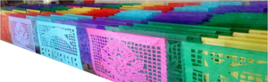 Papel picado tira 50m Color multicolor