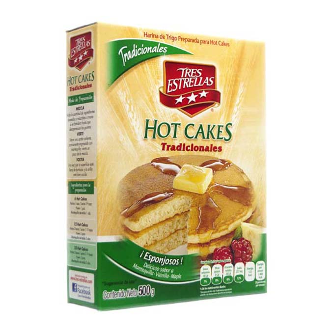Harina para Hot Cakes 500g Tres Estrellas