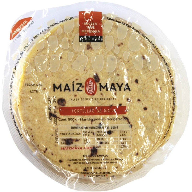 Tortillas de Maíz 500g Maya 11cm