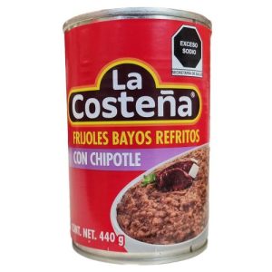 Frijoles Bayos Refritos con Chipotle 440g La Costeña